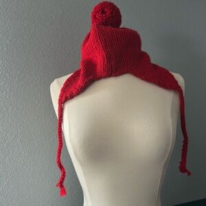 Red knit hat